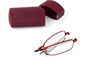 Aolso Ultracienkie Składane Okulary Do Czytania i Zapobiegające Niebieskiemu Światłu Dla Kobiet i Mężczyzn - Metalowe Oprawki, Przenośne Z Etui