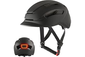 SELFLOVE Casque de vélo avec Phare LED Intégré et Casque Arrière léger pour Hommes et Femmes