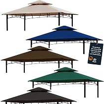 Toit De Remplacement Pour Tonnelle De Jardin 2,4x1,5m - Anthracite Imperméable - Compatible Sekey
