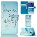 Produktbild Ooboom® Samsung Galaxy S5 Mini Hülle Flip PU Leder Schutzhülle Handy Tasche Case Cover Wallet Standfunktion mit Kartenfächer - Forever and Always