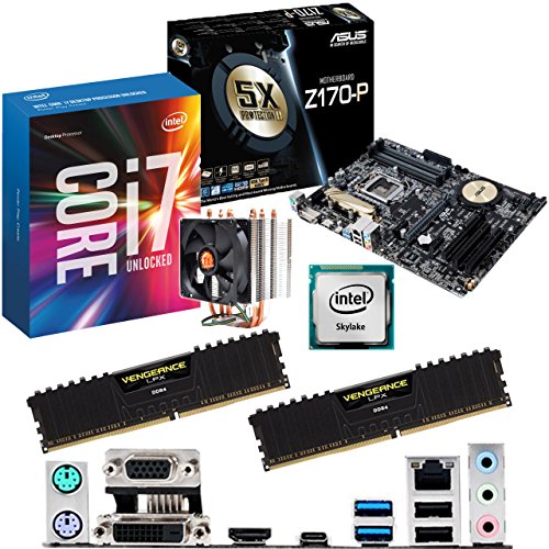 INTEL Skylake Core i7 6700K OC 4.5Ghz CPU, ASUS Z170-P Motherboard, 16GB 3200Mhz DDR4 Corsair Vengeance LPX RAM & ThermalTake Contac21 Cooler OVERCLOCKED Bundle