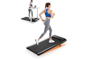 ‎SUPERUN Superun Walking Pad Mit Steigung 6% max 159 KG/136 KG, Laufband für Zuhause mit Trainingseinheit, Leise Laufband Schreibtisch mit App und Multiplayer-Rennstrecke