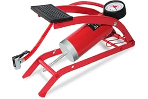 BOLTHO Foot Pump, Portable Floor Bike Pump with Accurate Pressure Gauge & Smart Valves, 100PSI Air Pump for Bicycles, Motorcycles, Cars, Balls and Other Inflatables
