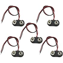 10pcs I Type 9V Battery Clip Connector Black Hard Plastic Housing Battery Snap Connector Black Red Long Cable Connection - View #8