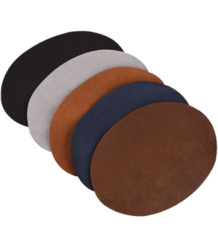 Patchs Coude Et Genou En Tissu Daim - Lot De 3 Paires (14x9 Cm) - Pour Réparation Et Décoration De Vêtements - 9