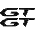 GT Emblem Car Badge Rear Tail Logo Decorative Car Stickers (Black)
