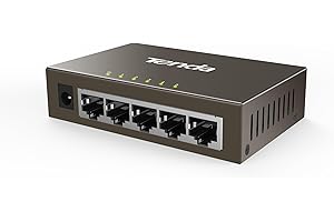 Tenda TEG1005D Gigabit Switch 5-portowy rozdzielacz sieciowy LAN (przełącznik Ethernet Plug-and-Play, niezarządzany, bez wentylatora, metalowa obudowa)