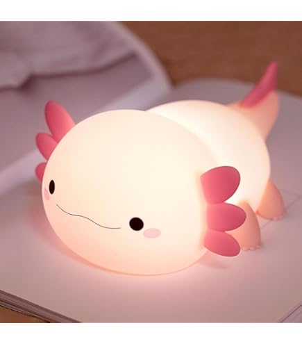 HAPPYBAG Axolotl - Luce notturna Axolotl, simpatica lampada da notte