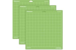 RANCOVY Tappetino da taglio per Cricut Maker 3/Maker/Explore 3/Air 2/Air/One Standard Grip per Cricut Adesivo Quilting Tappetino da taglio 30,5 x 30,5 cm, Verde Confezione da 3