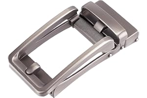 NICENEEDED Fibbia per Cintura A Cricchetto, Sostituzione Automatica della Fibbia della Cintura, Fibbia Decorativa A Scatto per Cintura A Cricchetto Scorrevole da Uomo