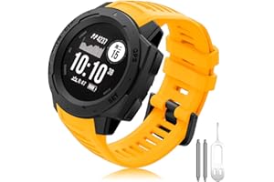 TOPSIC Garmin Instinct Pasek, Miękki Silikonowy Pasek Zastępczy Kompatybilny z Garmin Instinct, Regulowany Pasek