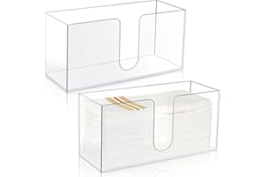Mumufy Papierhandtuchspender, Papierhandtuchspender, Serviettenhalter, Multifold, Einweg-Acryl-Papierhandtuchspender für Z- oder C-Falz, transparent, 2 Stück