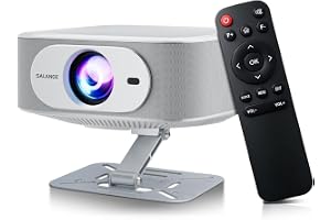 Salange Projector,1080P built-in supports 4K, Smart Android 14 Projector with WiFi 6 and Bluetooth 5.4 Electronic Focus & Auto Correction, OneClick Use Built-in YouTube/PrimeVideo