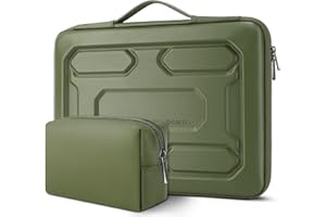 DOMISO Torba na laptopa 17,3″, wodoodporna torba, ochronny pokrowiec na laptopa, odporna na wstrząsy torba do notebooka 17,3″ / HP Pavilion 17,3″ / MSI / Lenovo IdeaPad 320 321 / HP Envy, zielona