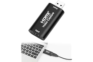 QKHCABLE Video Capture Card HDMI to USB 2.0 Audio Video Grabber 1080p/4k Output, Recording Audio Grabber for Live Broadcasts Streaming Conferencing Gaming on Switch PS4 PS5 Xbox OBS PC Windows Mac OS