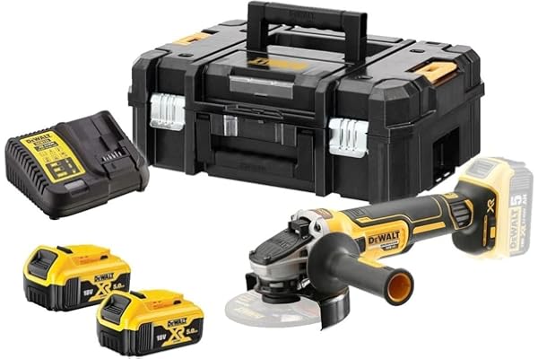 DeWalt DCG405P2-QW Meuleuse XR 18V 5Ah Li-Ion Brushless - 125mm - 2 batteries - coffret TSTAK
