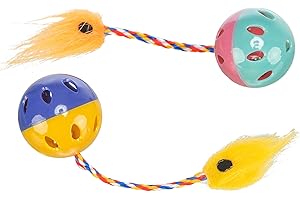 TRIXIE Set de Pelotas Sonajero con Cola para Gatos