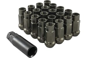 DL-RACING Lug Nuts Lug Nuts Radmuttern Stahl M12x1,5 | Titanfarben