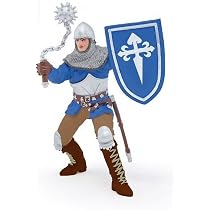 Figurine Papo Chevalier Lion - Lance Et Bouclier - Médiéval Fantastique - Peinte à La Main - Dès 3 Ans - Jouet éducatif
