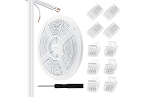 Aroidful Cable de extensión RGB de 4 pines de 10 m y kit de conector de 4 pines de 10 piezas para tira de LED RGB 5050 de 10 mm de ancho