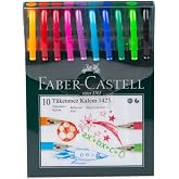 Faber-Castell Ballpoint Pen Set, 10 Pieces, 0.7 mm Tip, Soft Writing, Ergonomic Grip, Colorful Mixed