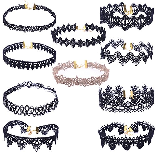 Covermason 10 PCS Halskette Velvet Spitze Choker