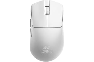 Ant Esports GM380 V2 Tri-Mode Wireless Gaming Mouse | 2.4G + Bluetooth + Wired | 6400 DPI, 4000 FPS Sensor, 1000Hz Polling, 72Hrs Battery, Rechargeable & Lightweight for PC, Laptop, Mac_White