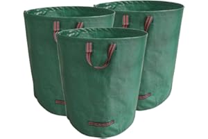 MAYA HOME & GARDEN MAYA® 3x Sacchi da Giardinaggio per Foglie e Rami, Grandi e Resistenti, Autoportanti, con Manici per il Trasporto, Capacità 272 litri (3)