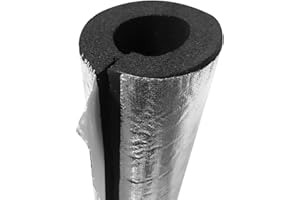 SYLJ Aislamiento De Tuberías para Exteriores, Aislante Tubo Aire Acondicionado, Tubo Aislamiento de Aluminio Autoadhesivo, Anticongelante Manguera Aislante De Caucho, Longitud 950mm