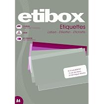1400 étiquettes Autocollantes ETIBOX - 99.1x38.1mm - Blanc - Coins Arrondis - Pour Laser & Jet D'encre