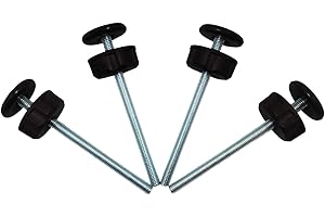 Baby Gate Guru Tiges de Broche Extra Longues M8 (8mm) pour Barrière de Sécurité Montées sous Pression pour Bébés et Animaux de Compagnie - Paquet de 4 Pièces de Rechange (8mm, Noir)