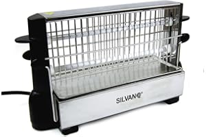 Tostador Vertical de Halógeno de 500W - Para Cualquier Tipo de Pan - Permite Tostar hasta 4 Rebanadas de Pan - Patillas Abatibles - Fácil de Usar - Silvano