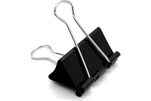 GENTLEWATER Bulldog Clips 60MM Extra Large 6PCS Paper Clips Heavy Duty Binder Giant xl Clip 2.4inch (Black)