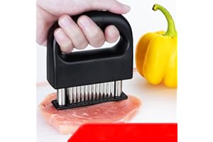 ZAGUVOX Meat Tenderizer, 48-pin Stainless Steel Sharp Steak Tenderizer, Roast Meat Tenderloin, Tenderizing Steak Needle, Loose Meat Needle Knocking, Meat Hammer for Beef