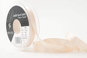 Berisfords Double Satin Ribbon, Cream, 15 mm