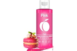 LIMINO Colorante Alimentario - 160ml Colorante Alimenticio Líquido Insípido para Pastel Decorar, Hornear, Fondant y Macarron - Food Coloring Vivos para Glasear, Galletas, Hacer Limo y Manualidades (Rosa)