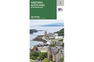 Western Scotland Road Map | Western Isles | Ordnance Survey | OS Road Map 2 | Drive Scotland | Scenic Routes | Beaches | Maps | Adventure