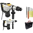 Topolenashop Trapano scalpellatore con cavo martello demolitore 1350w 28mm tassellatore 5 accessori
