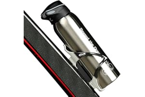 POMRONE Prom-near - Gourde en aluminium - 500 ml - Pour vélo - En alliage d'aluminium - Isotherme, Argent (Silver)
