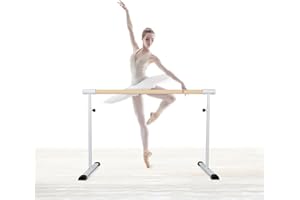 Cannons UK Freestanding Portable Ballet Stretch Bar 1.1m Length 85-105cm Height Adjustable Non Slip Feet