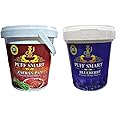 Puff Smart Premium Herbal Flavor 1Kg Each Bucket Blueberry, Zafran Pan Hookah Flavor (Pack of 2)
