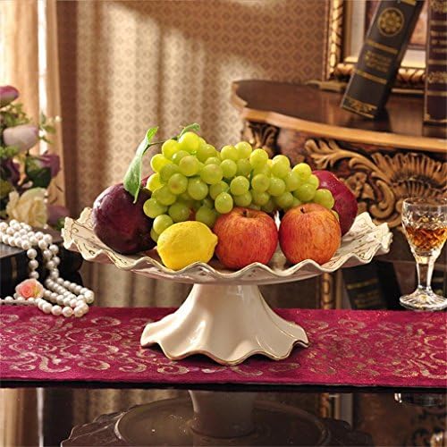 Ceramic compote European home decoration fruit plate coffee table fruit bowl housewarming wedding gifts