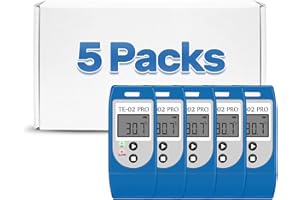 THERM LA MODE ThermElc Registrador de Datos de Temperatura USB 32000 Puntos Software para Window Export PDF/Excel Informe para Frío Cadena Almacenes Nevera Invernadero
