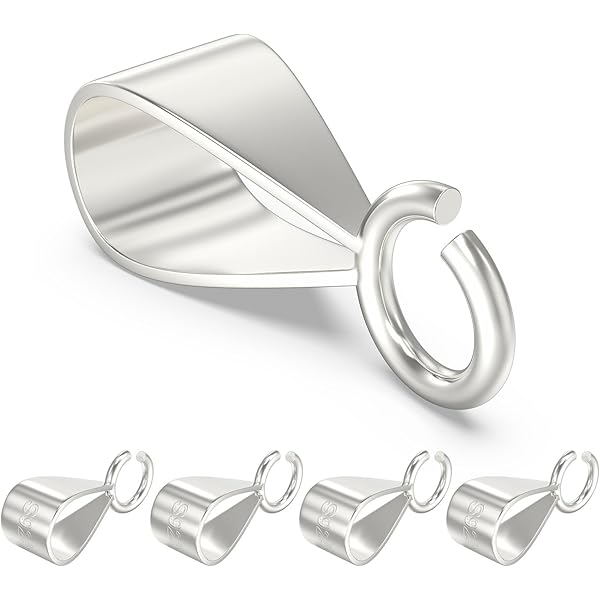 3 Connettori Argento 925 Per Ciondoli - Ø 4mm, Per Collane E Bracciali In Pelle, Senza Nichel