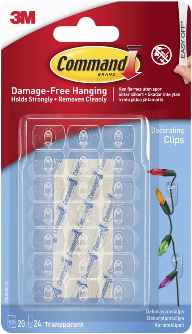 Prise en Main & Utilisation au Quotidien : Command Decoration Clips 20 clips Adhesive Cl
