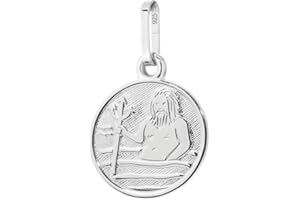 NKlaus Sternzeichen 925 Sterlingsilber Silber Ø 12mm Ketten Anhänger Horoskop