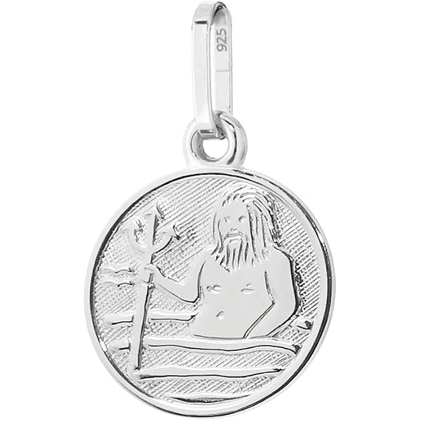 Pendentif Balance En Argent 925 - Signe Astrologique, Diamètre 15 Mm, Poids 0.8 G, Chaîne Non Incluse - 8