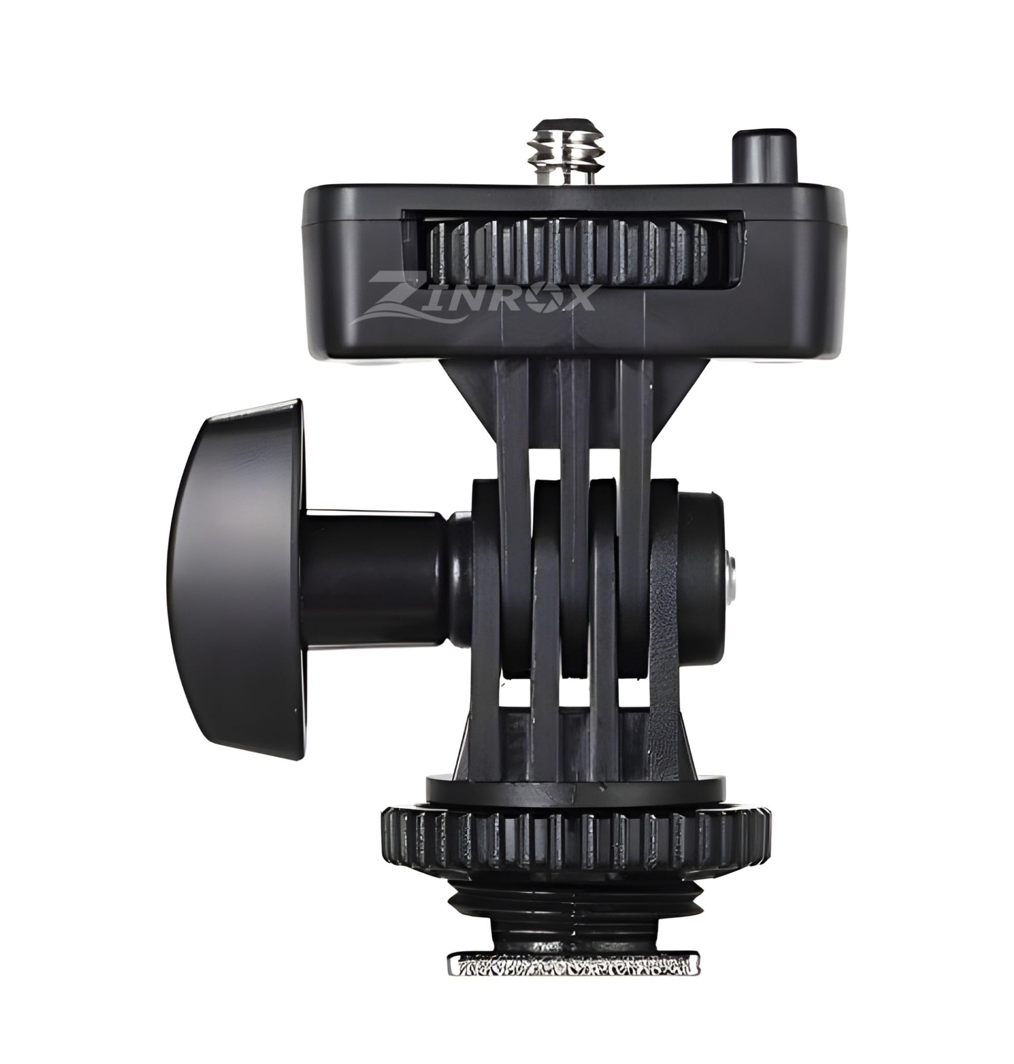 ZINROX® Adjustable Swivel Hot Shoe Mount with 1/4" Screw – Universal Adapter for Mounting Video Camcorder Monitors, DSLR Cameras, and Accessories – Made in India