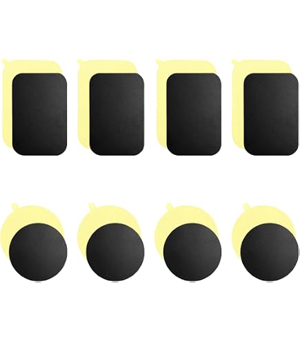 FLY DESIGN Metallplättchen Set, 3 Stück Selbstklebend, Schwarz Rund 60mm, für KFZ Handyhalterung, Sehr Dünn, Universell Kompatibel mit Magnet Autohalterung, für Handy und Tablet