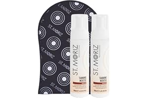 St Moriz Instant Self Tanning Mousse 2 x 200ml - Medium & 1x St. Moriz tanning glove